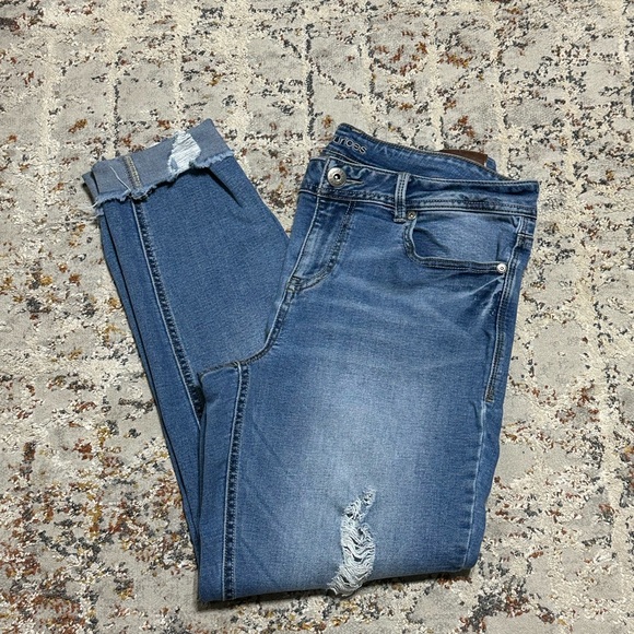 Maurices Blue Distressed Ankle Jeans - Picture 10 of 10
